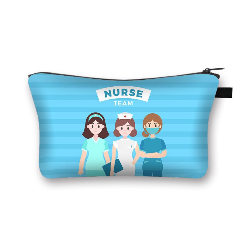 Engel in Weiß Krankenschwester Elektrokardiogramm Druck Damen machen-hoch Tasche Krankenschwester Mädchen Lagerung Tasche Kosmetik fallen