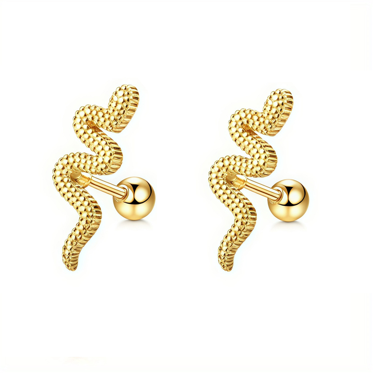 Boucles d'oreilles à vis arrière en acier inoxydable pour femmes, 2 pièces, 16G, bijoux de perçage d'oreille hélice de conque de Cartilage de Zerconie cubique: WHITE / COULEUR OR ROSE