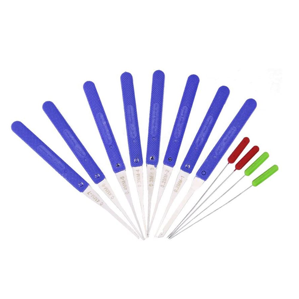 12Piece of Broken Key Take Out Tweezers Anti-theft Door Key Broken Take Out Lock Repair Tools for Locksmiths