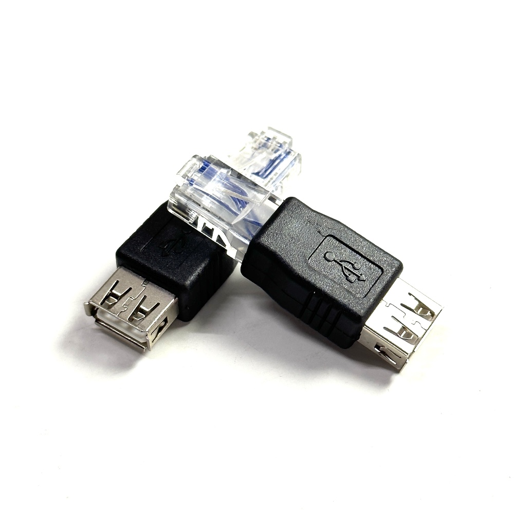 Crystal Head RJ45 Male to USB 2.0 AF A Female Adapter Connector Laptop LAN Network Cable Ethernet Converter plug