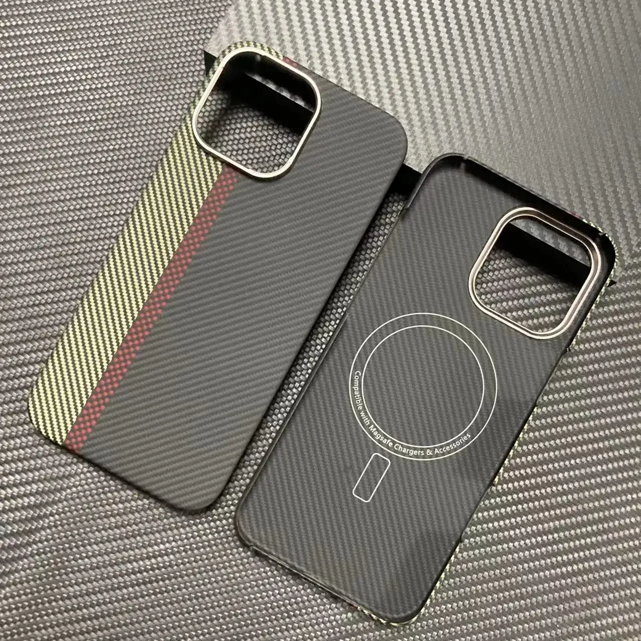 Para Magsafe funda magnética para iPhone 15Pro/ 16 Pro Max funda de fibra de carbono cubierta fina de fibra de aramida para iPhone 16pro funda de carbono: Azul / Para iPhone 16 Pro