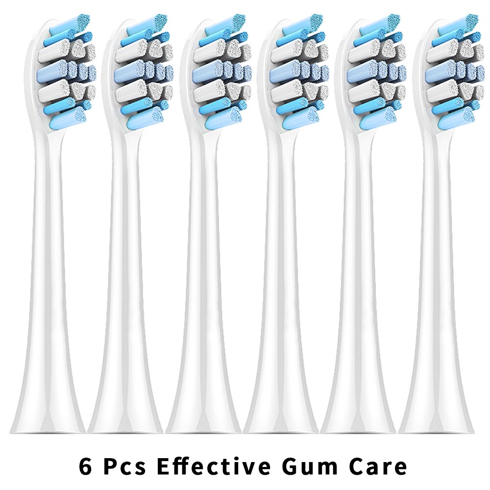 Replacement Toothbrush Heads Compatible with Phillips Sonicare Fits 2 Series 3 Series Plaque Control DiamondClean FlexCare: 6Pcs-WH-Gum