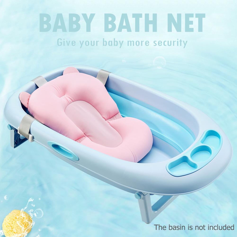 Baby Douche Bad Netto Pad Staande Type Drijvende Pasgeboren 0-2 Jaar Oude Benodigdheden Rack Accessoires Mat Bebe Bad set Kussen