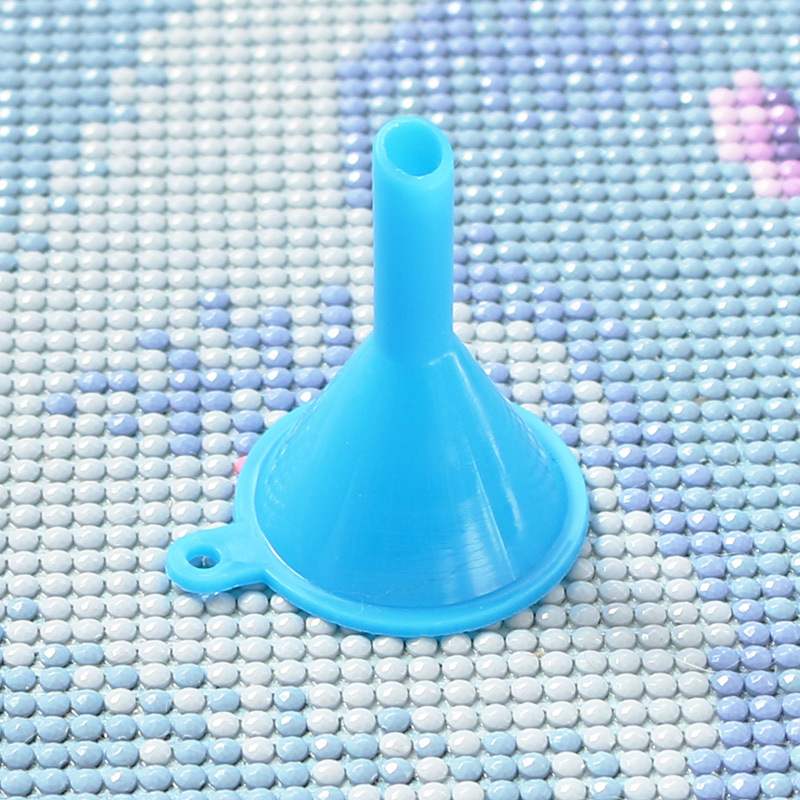 Outil de peinture diamant à entonnoir inversé, en plastique divisé, bricolage, pratique, 1 pièce: Bleu