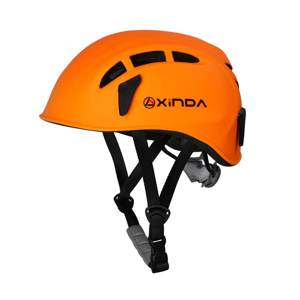 Udendørs klatring ned ad bakke hjelm bjerg redningsudstyr udvidelse sikkerheds hjelm caving arbejdshjelm: Orange