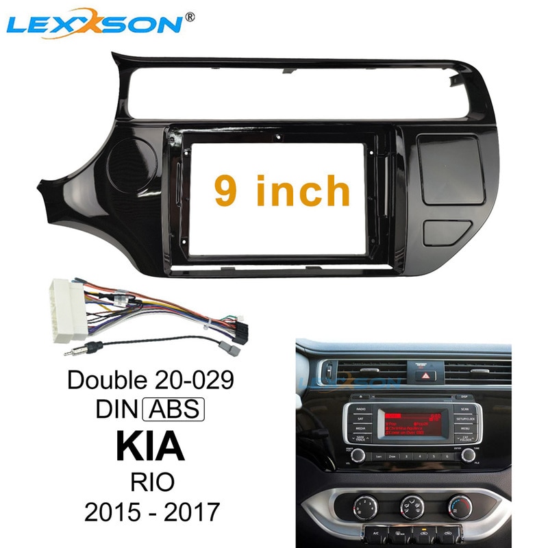 9 Inch Car Fascia For KIA RIO Panel Dash Mount Installation One Din / Double Din Car DVD Frame Trim Kit