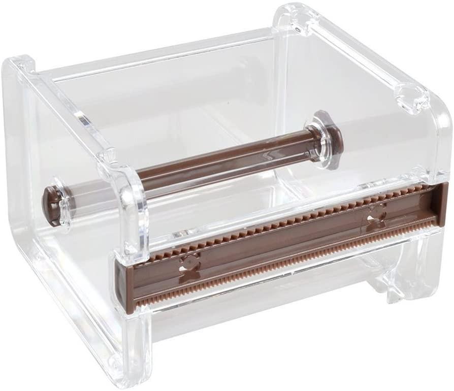 Washi Tape Dispenser Cutter Roll Tape Holder Organizer Masking Tape Desktop Tape Diy Sticker Roll Tape Cutter Holder Storage: light yellow