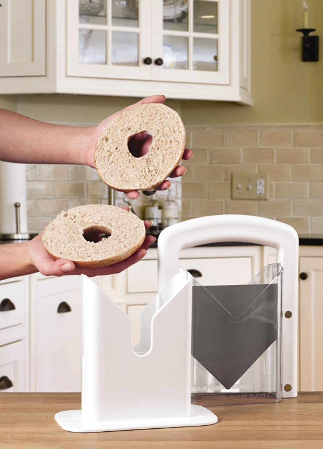 The Original Bagel Guillotine Universal Slicer, 9.25-Inch, Mandoline Slicer Slicer Vegetable Tomato Slicer Kitchen Accessories