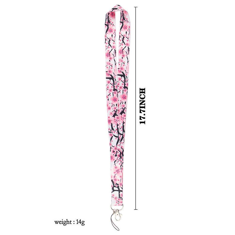 Bloemen Telefoon Lanyard Paspoort Id-kaart Pass Hang Touw Badge Houder Telefoon Accessoires Badge Strap Omboordsels Lint Sleutelhanger