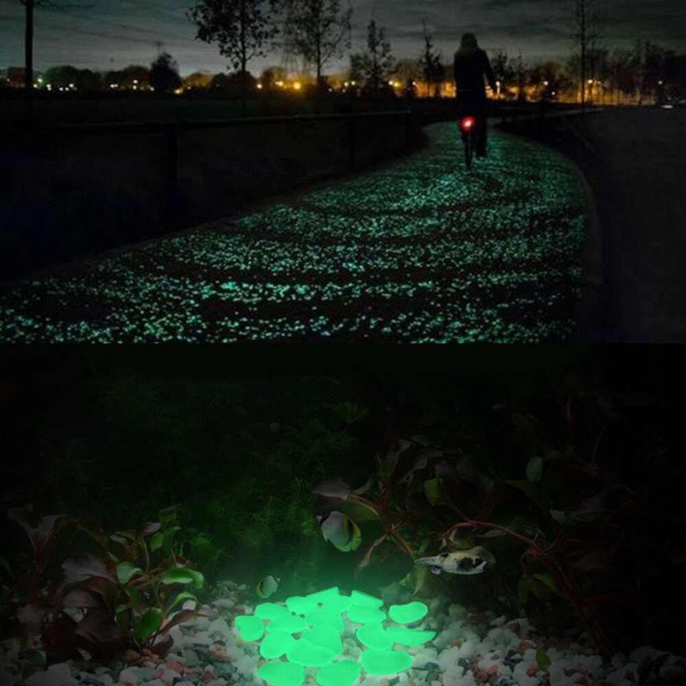 50 stuks aquarium landschapsarchitectuur lichtgevende stenen watertank hars kunstmatige lichtgevende kasseien stoep tuin terras decoratie