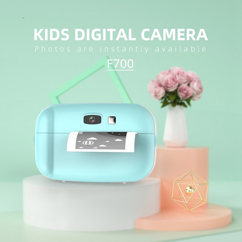 F700 Cartoon Shockproof HD Charging Once Iing Black and White Camera Child Camera Instant Camera