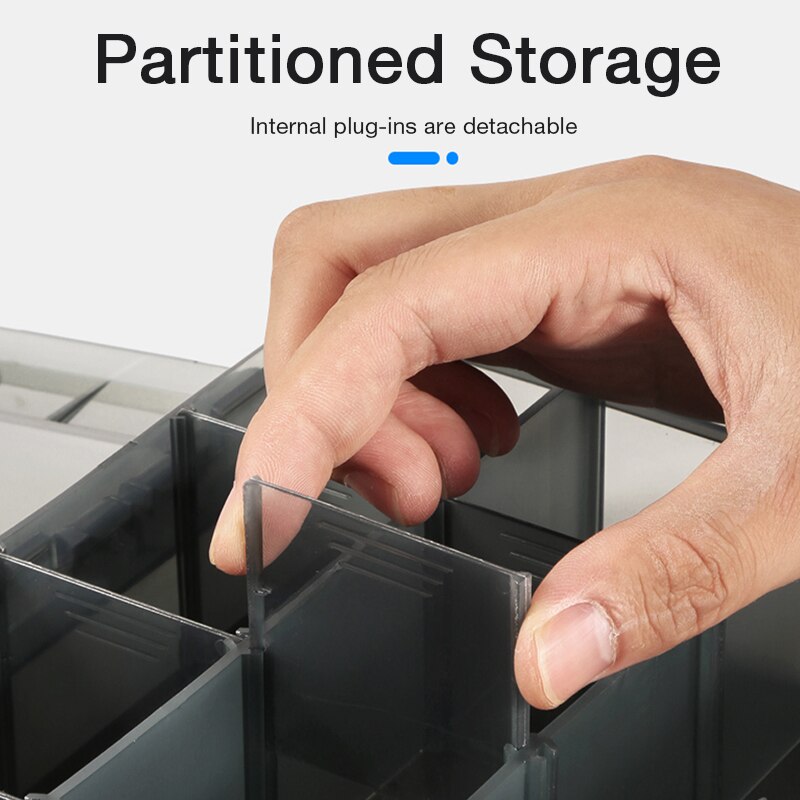 Removable Plastic Portable Parts Box Screw Storage Box Metal Parts Hardware Tool Screwdriver Auto Repair Tool Box