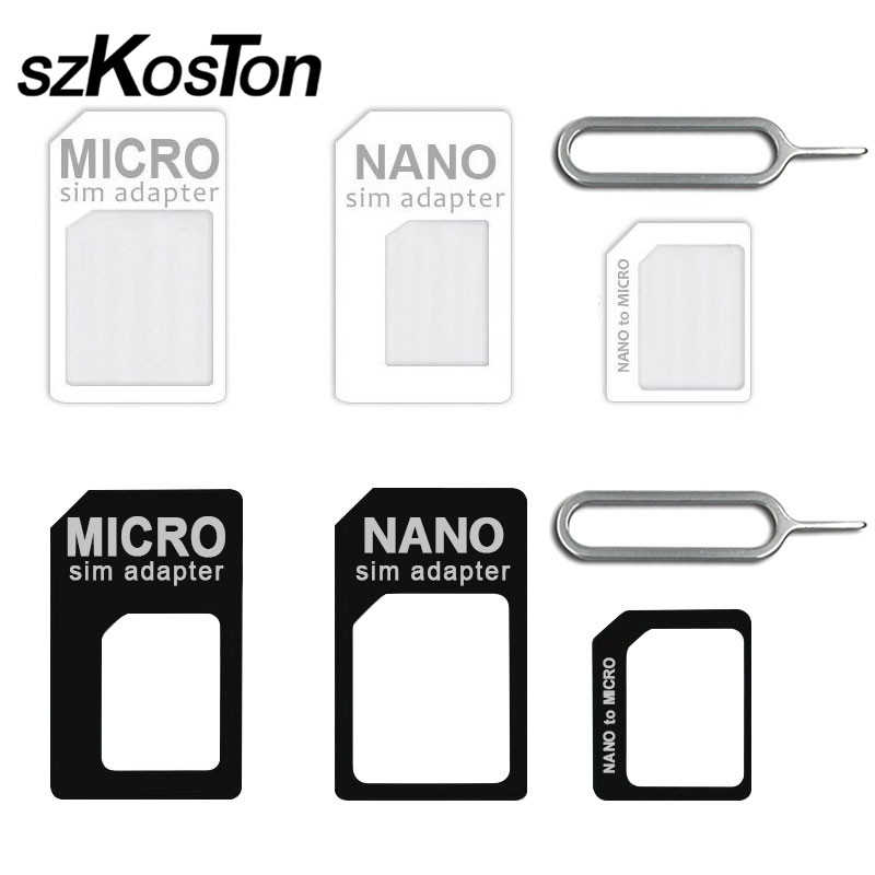 Convert Nano SIM Card to Micro to Standard Adaptor stand Standard Size Sim Card For iPhone X 7 8 Huawei Xiaomi Sim Cards Adapter