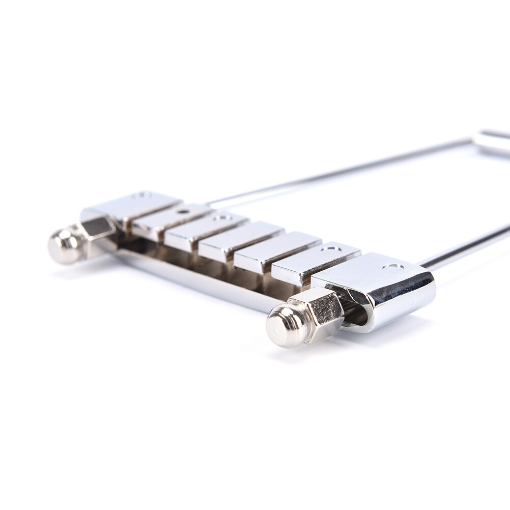 De plata cordal de guitarra trapecio abierta puente para 6 cuerdas Archtop guitarra