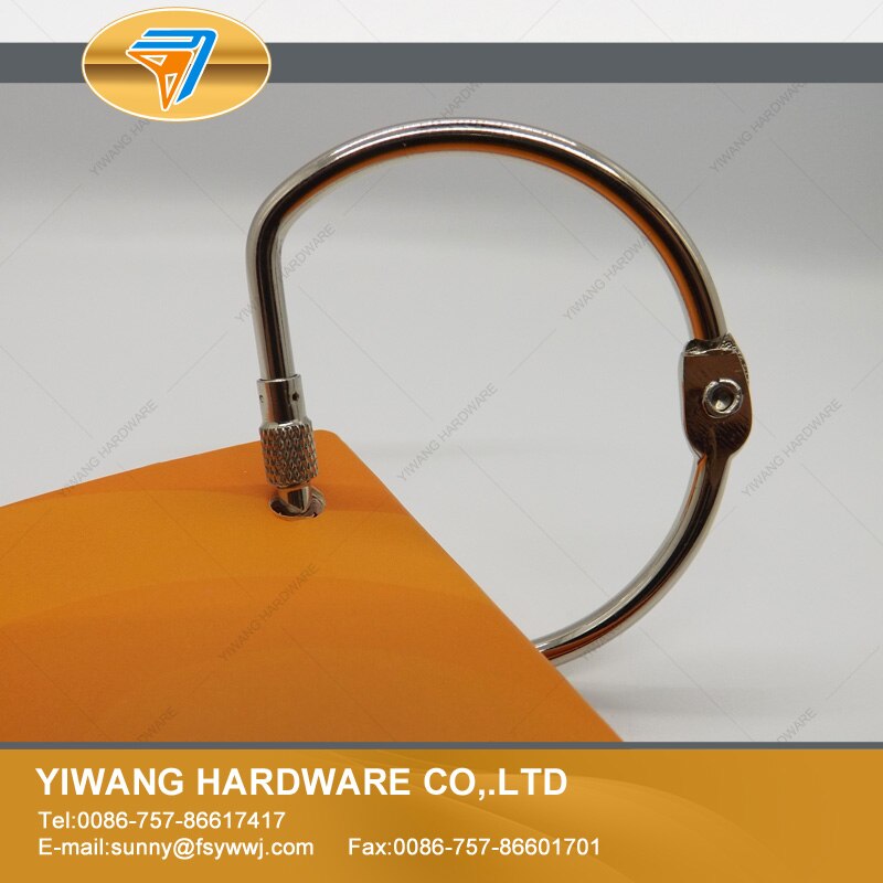 office binder ring nickel plating screw lock binding ring D ring hanging ring collection circle keychain products
