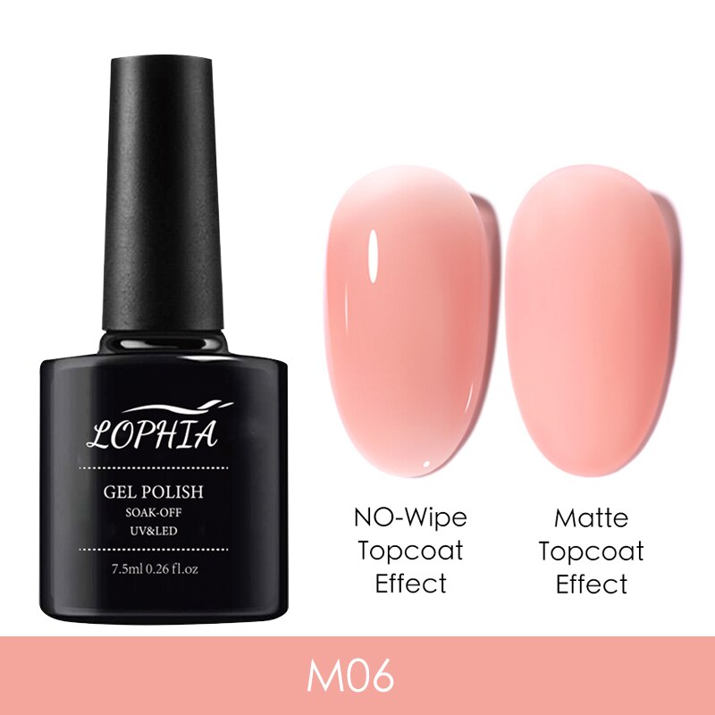 Vernis à ongles Semi-Permanent rose translucide pour manucure, Gel UV à tremper, hybride, 7.5ml