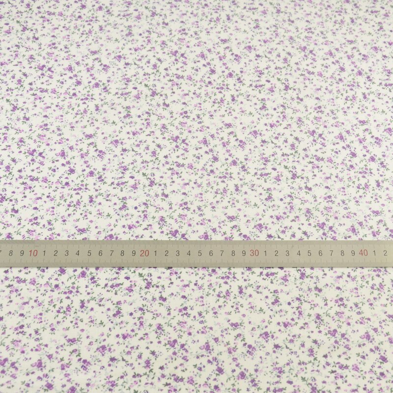 100% Cotton Fabric Home Textile Sewing Fabric Beige Printed Floral Designs Cloth Dolls Tecido Telas Bedding Plain Patchwork