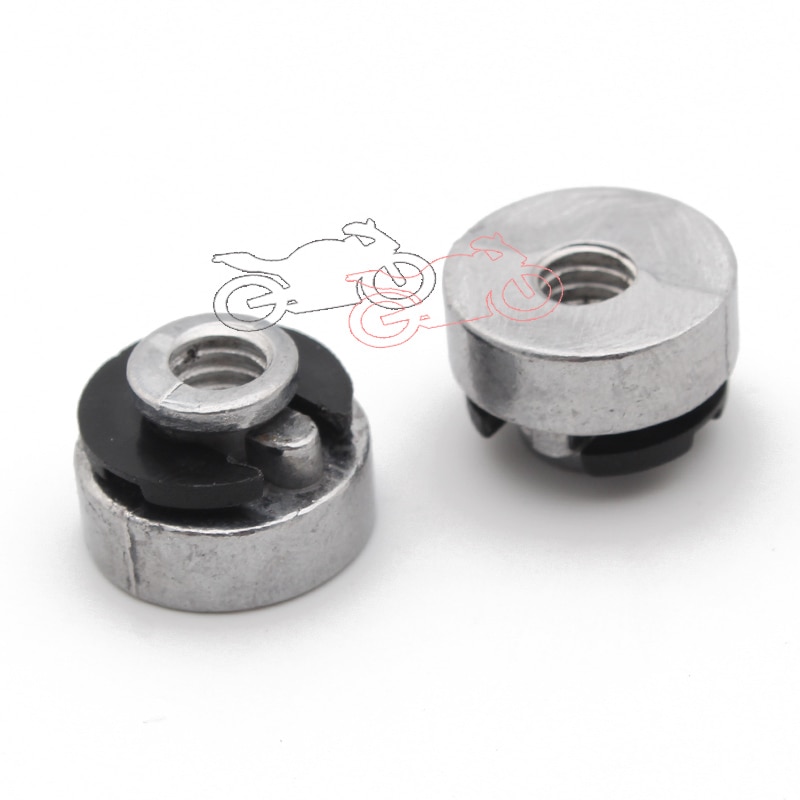 2x Motorcycle Rear Fender Seat Nut Kit for Sportster Street Bob Softail 1996 Mount Nut Bolt Easy Grip Quick Release 17x12mm