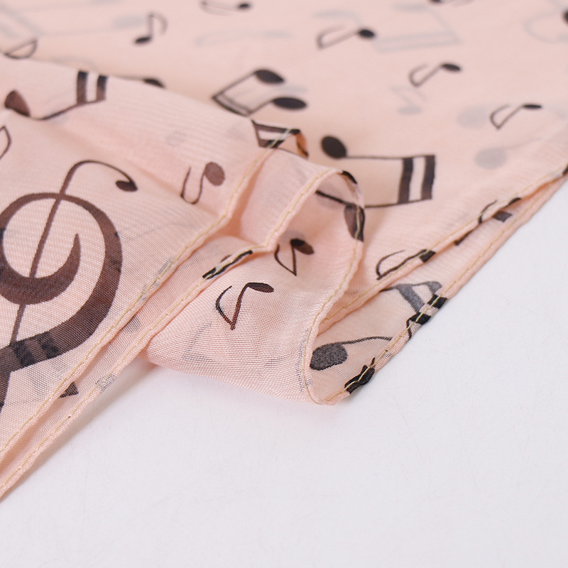Nowa moda Gorąca muzyka Symbole Szalik damski z nadrukiem Imitacja Szalik damski Szalik plażowy