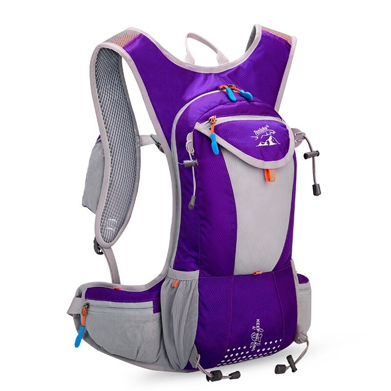 12L draussen Tasche Ultraleicht Fahrrad Rucksack Fahrrad Zubehör Ski zaino mtb Softback Klettern Wandern Laufen Skifahren Radfahren Tasche: Violett