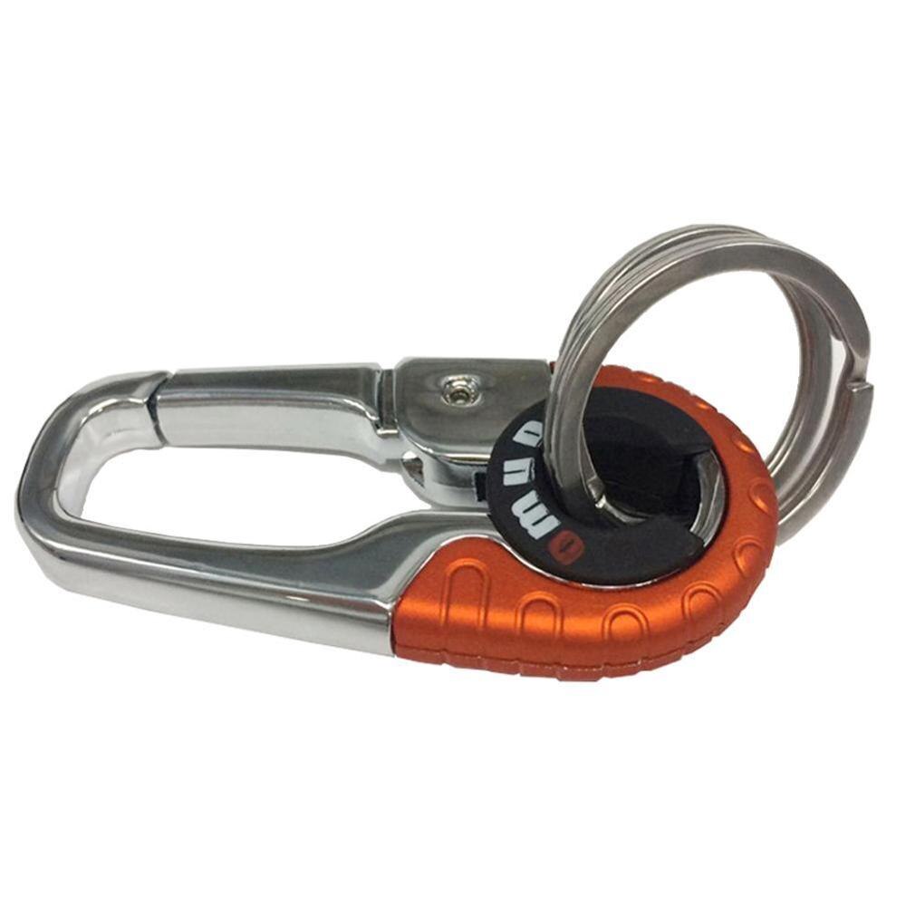 Männer Keychain Schlüssel Ring Haken Outdoor Edelstahl Schnalle kompass thermometer Karabiner Klettern: C