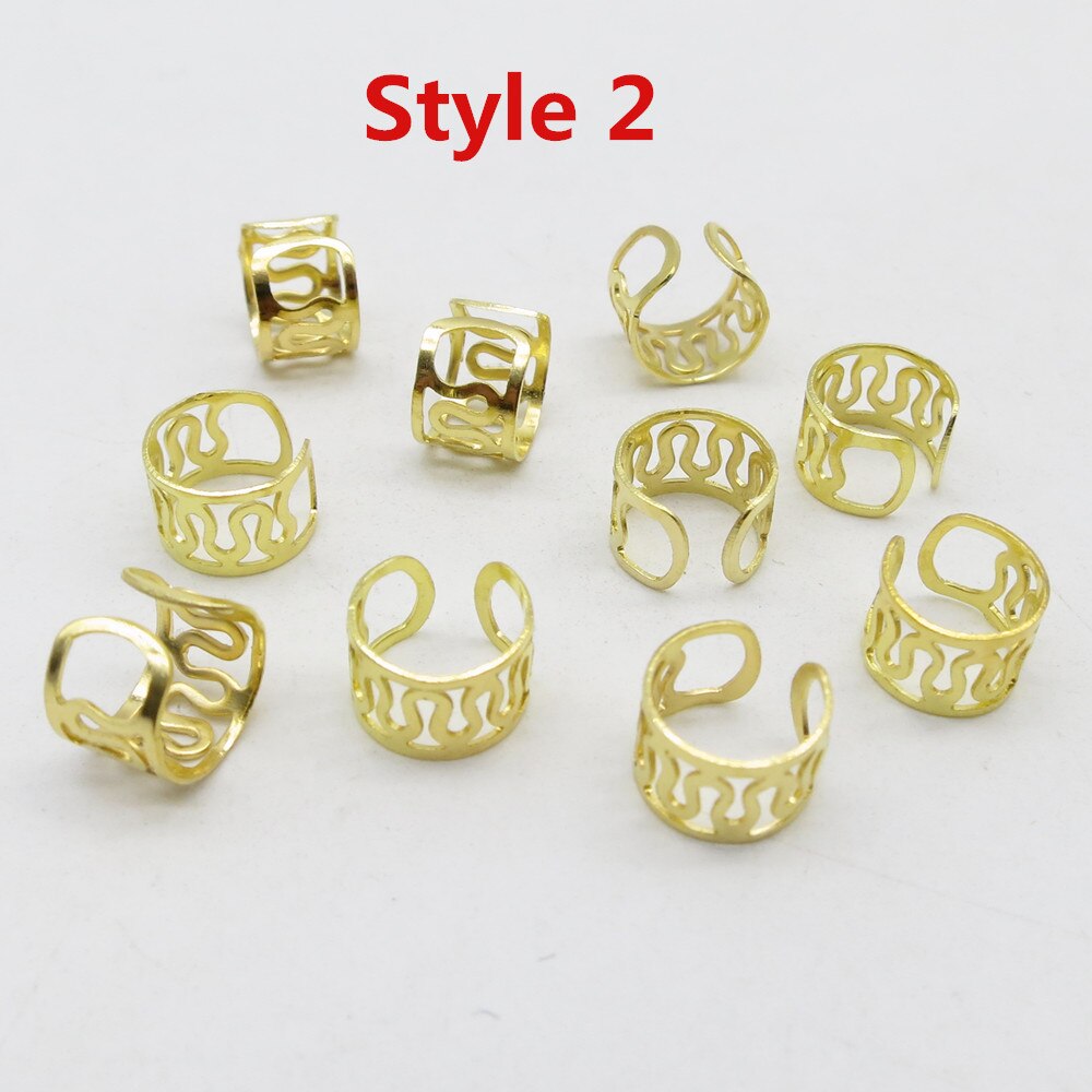 10 stk /20 stk justerbar viking hår Grue seg fletter dreadlock skjegg perler mansjetter klips til hår kvinner menn tilbehør