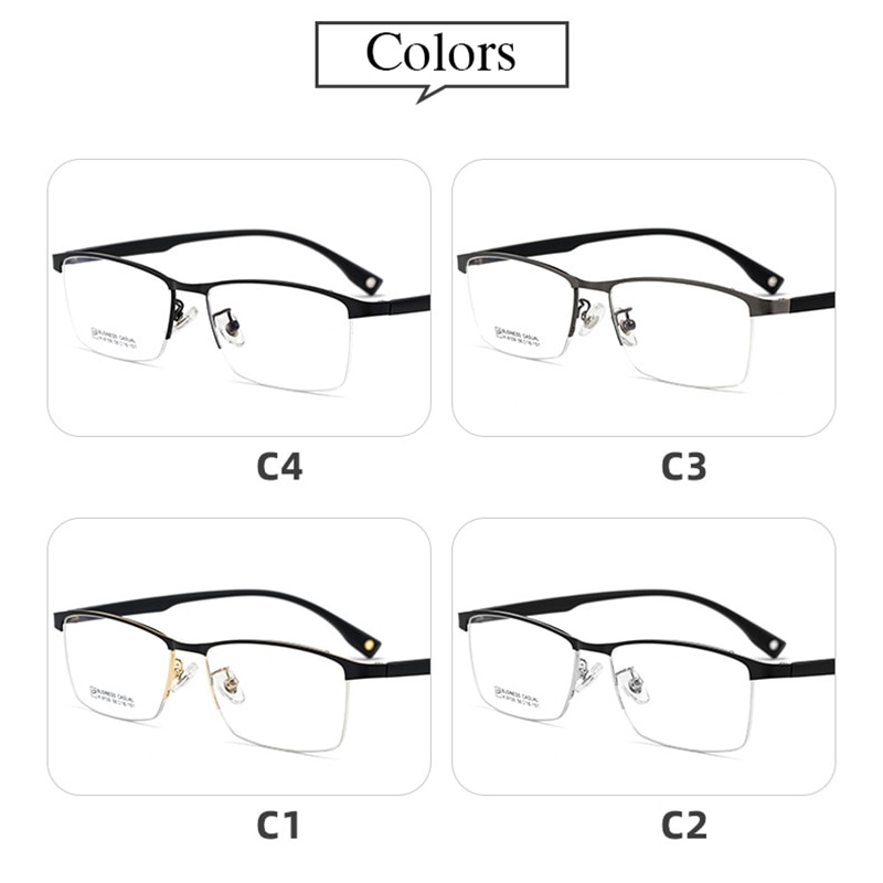 Reines Titan Brille Rahmen mit Rezept Männer Business Stil Männlichen Brillen Rezept Mann Stil K9109