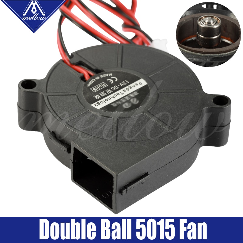 3D Printer Blower Fan 5015 12V 0.28A/24V 0.1A Dual Bearing Fan centrifugal DC Cooling Turbo fan 5015S for i3 CR-10/10S/Ender3
