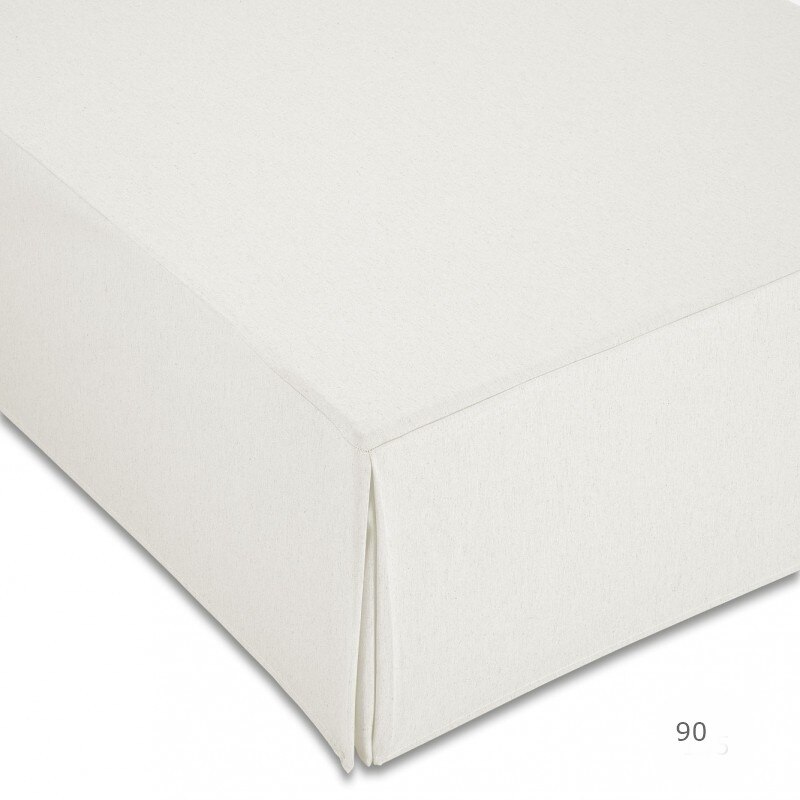 Housse de canapé toile soufflet anglais blanc