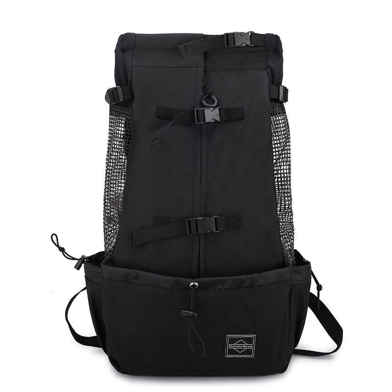 Pet Dog Carrier Bag for Large Dogs Outdoor Backpack Adjustable Big Dog Travel Bags Carrying Bag Pet Supplies: Black / S