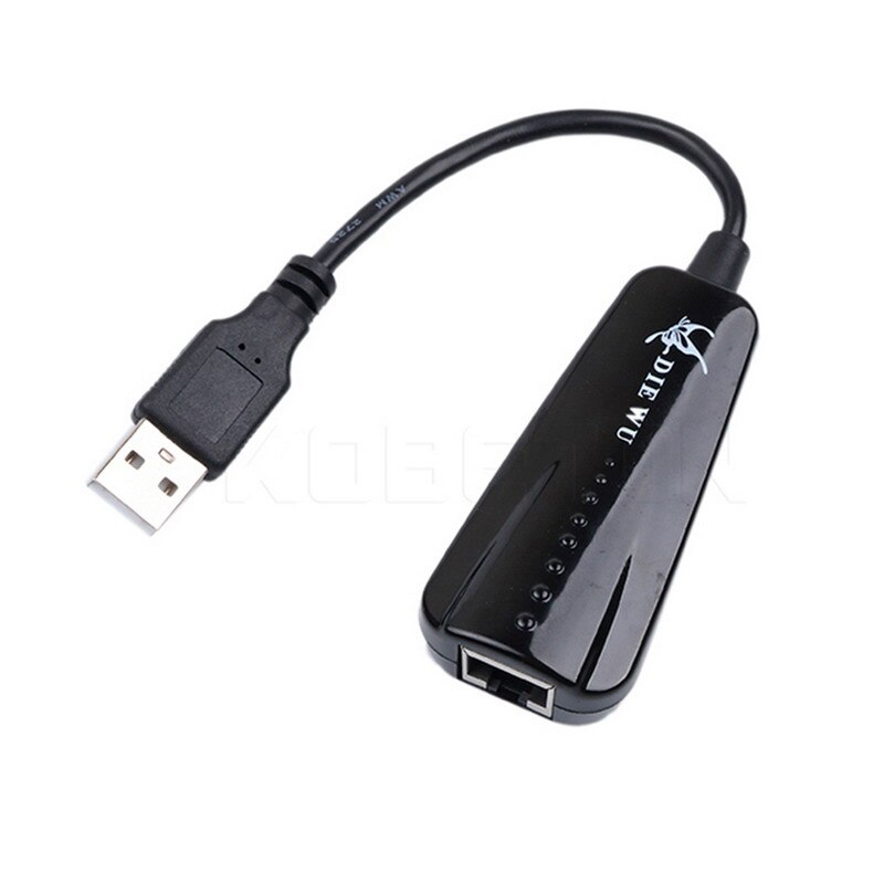 Kebidu Mini 10/100Mbps USB 2.0 Ethernet USB vers RJ45 carte réseau filaire adaptateur Lan Hub pour Windows 7/8/10/Vista/XP Linux PC: Black