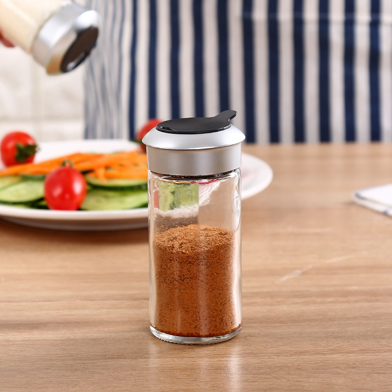 Kjøkken krydderkrukke glass med skrog husholdning pepper flaske støvbokser spre flaske grille krydder tank salt shaker