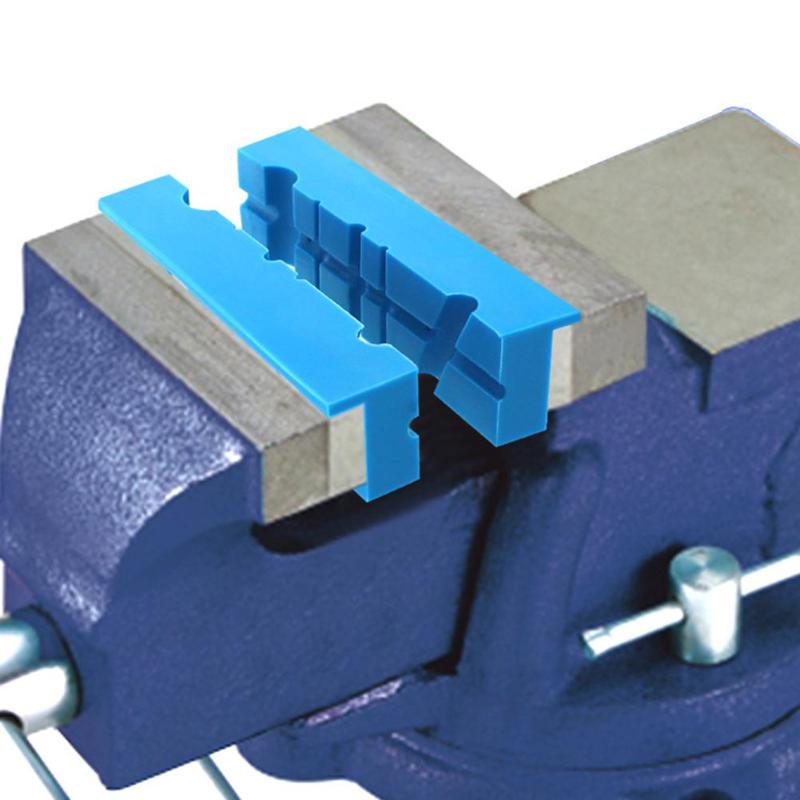 2pcs Magnetic Bench Vice Jaw Pad Multi-groove Vise Holder Grips Heavy For Mill Cutter Drilling Machine Accessories Tool Parts