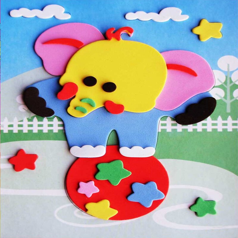 10 Sheets Foam Paper Sponge Paper DIY Craft for Kids Fold Scrapbooking Cutting Decor Paper Kindergarten Manual Crafts Materials