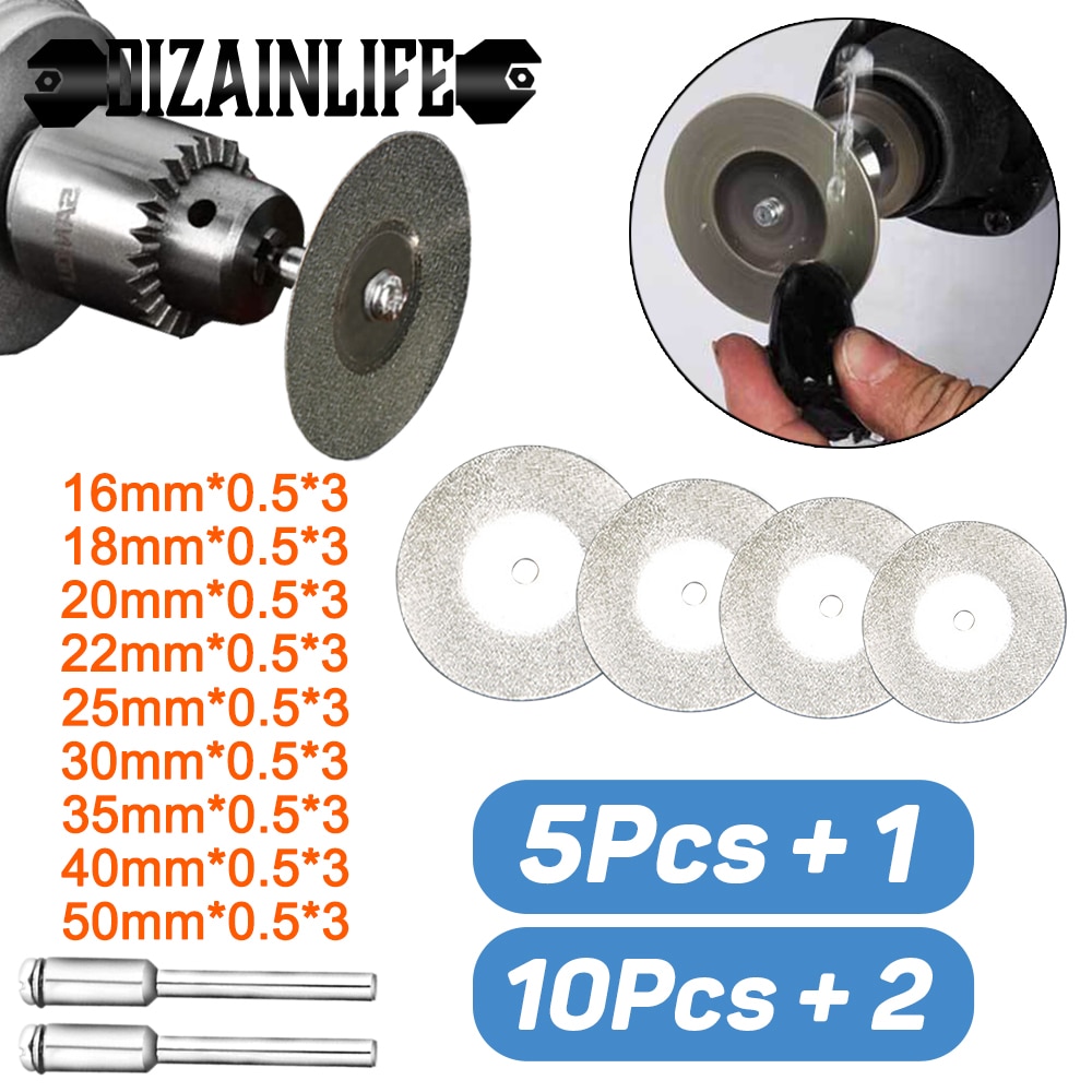 DIZAINLIFE Dremel Tool Mini Diamond Cutting Disc for Rotory Accessories Grinding Wheel Rotary Circular Saw Blade Abrasive Disc