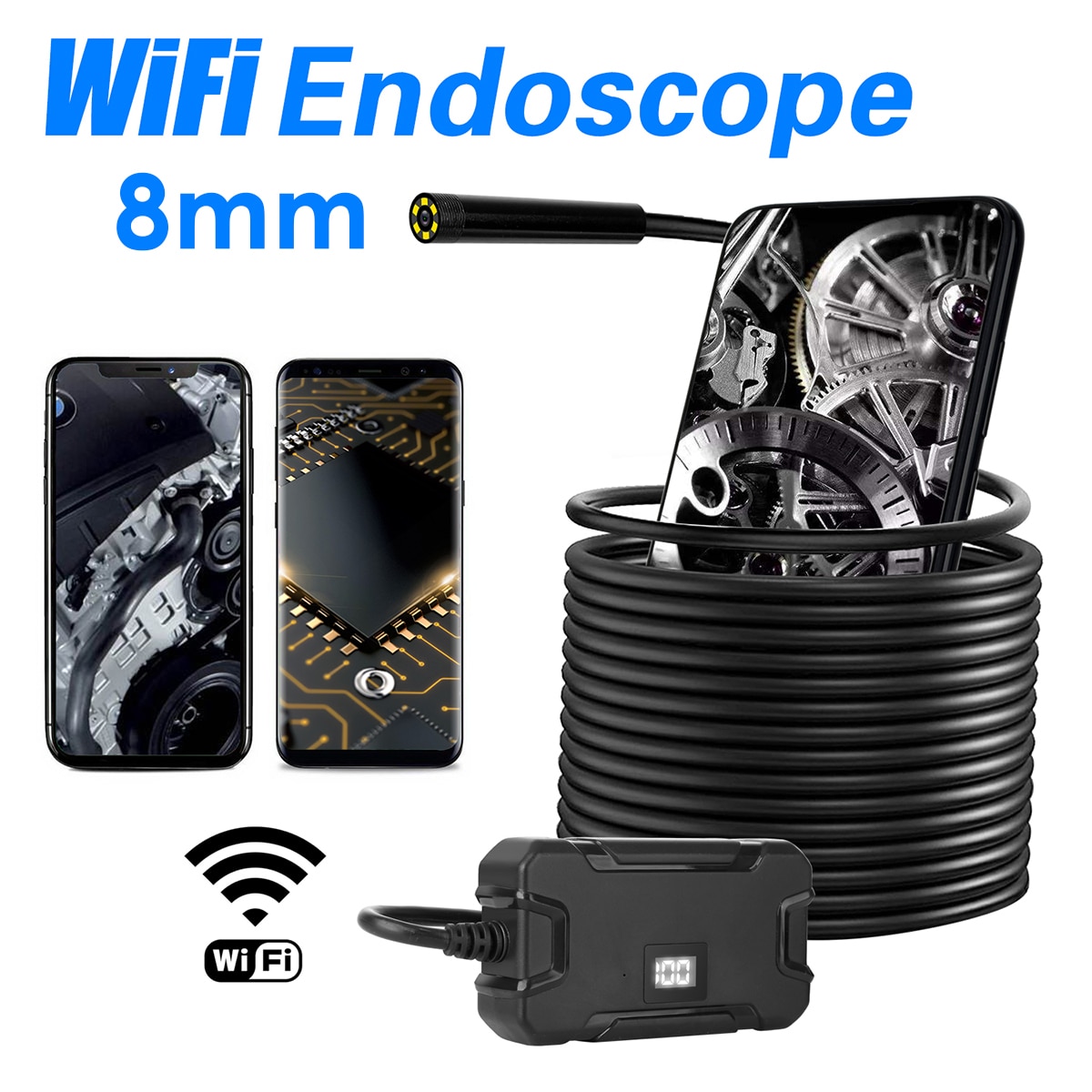 8 Led Lights WIFI Endoscope Camera Kit Suitable For Motor Vehicle Inspection Pipeline Detection Home Appliance Repair: 3.5M