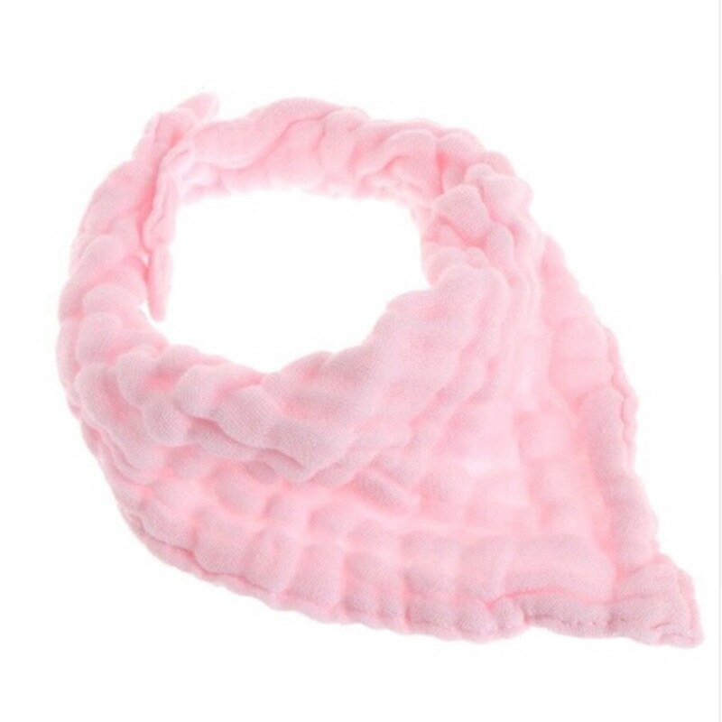 1 Pc Bebê Design Simples Macio Puro Mistura de Algodão Gaze Alimentação Toalha Triângulo Bandana Babadores Burp Panos Saliva Neonatal Toalhas: pink