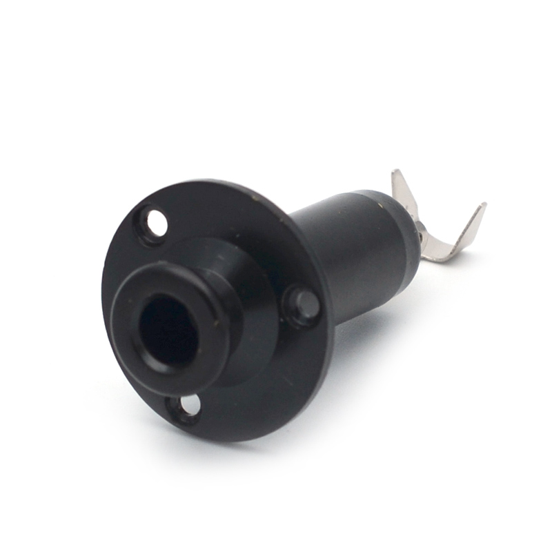 Brass Acoustic Electric Guitar End Pin EQ Output Input Jack Guitar Plug Socket 6.35 Guitar Parts Black Silver Gold 3 color: Black
