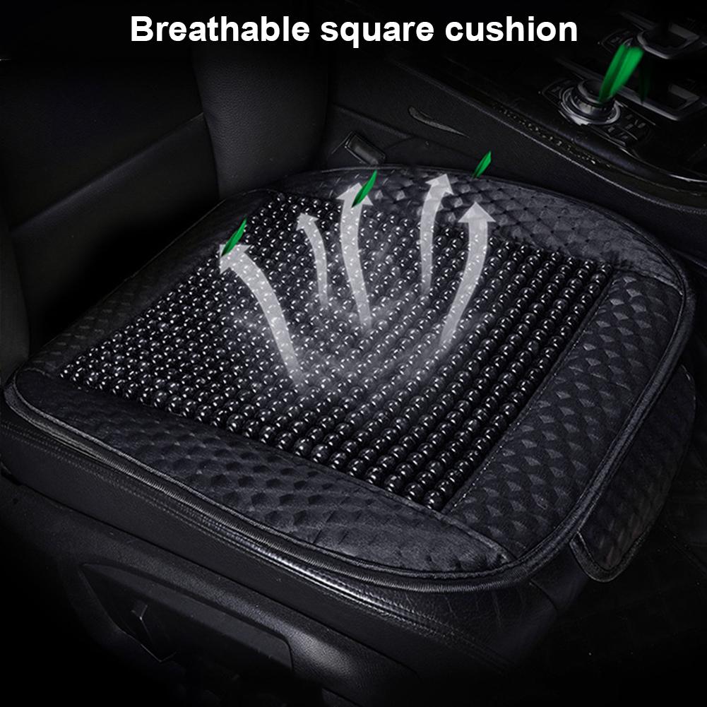Stoelbekleding met houten kralen zomer auto kussen stoelondersteuning de taille is geventileerd bamboe stuk houten kralen enkelvoudig rugleuning kussen