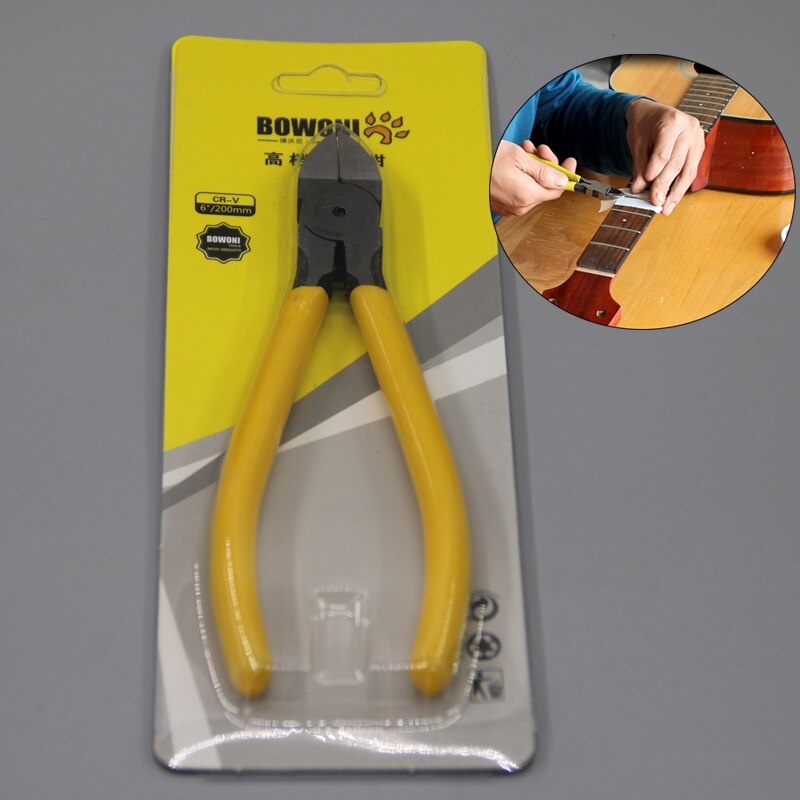 Fret Removing Puller Side Head Pliers Sharp Fret Flush Cutter Cutting Pliers For Guitar Metal+Rubber