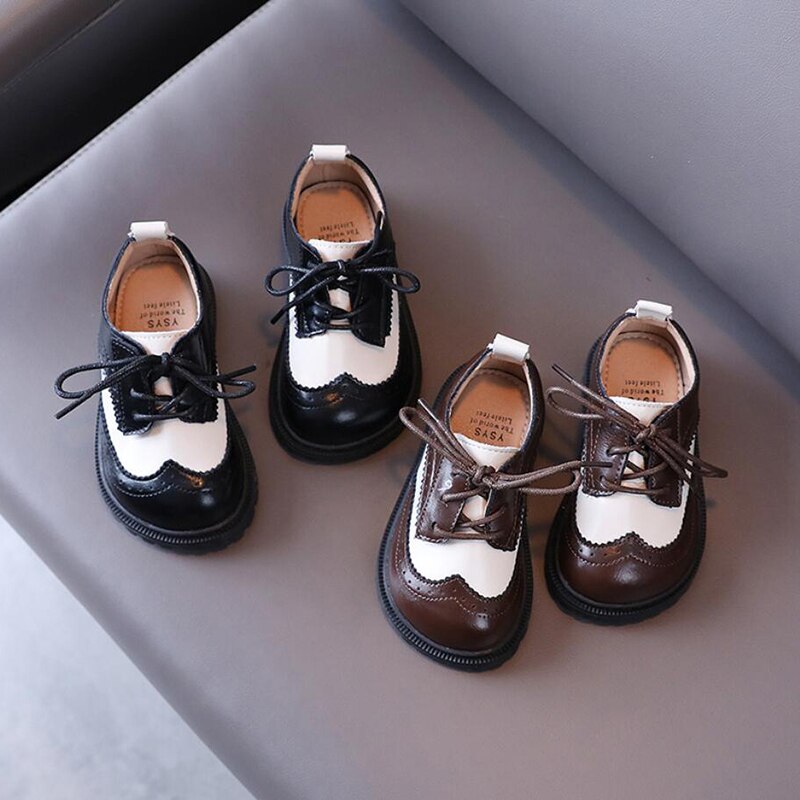 Children Leather Shoes For Toddler Baby Boys Girls British Soft Sole Sneakers Kids Student Shoes 1 2 3 4 5 6 Years old 2022