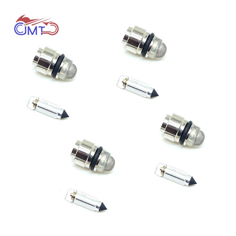 Kit de réparation de carburateur pour Yamaha FZS600 FAZER FZS 600, 1998, 1999, 2000, 2001, 2002, 2003, ensemble de pièces de vanne à aiguille flottante: 4 Valves and Holders