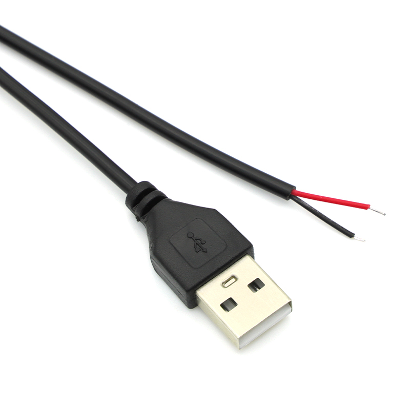 Cable de alimentación con interruptor de 5V, Cable de conexión USB macho a 2 núcleos, botón de 501 encendido y apagado para lámpara de tira LED, bombilla DIY, 1/5/10 Uds.