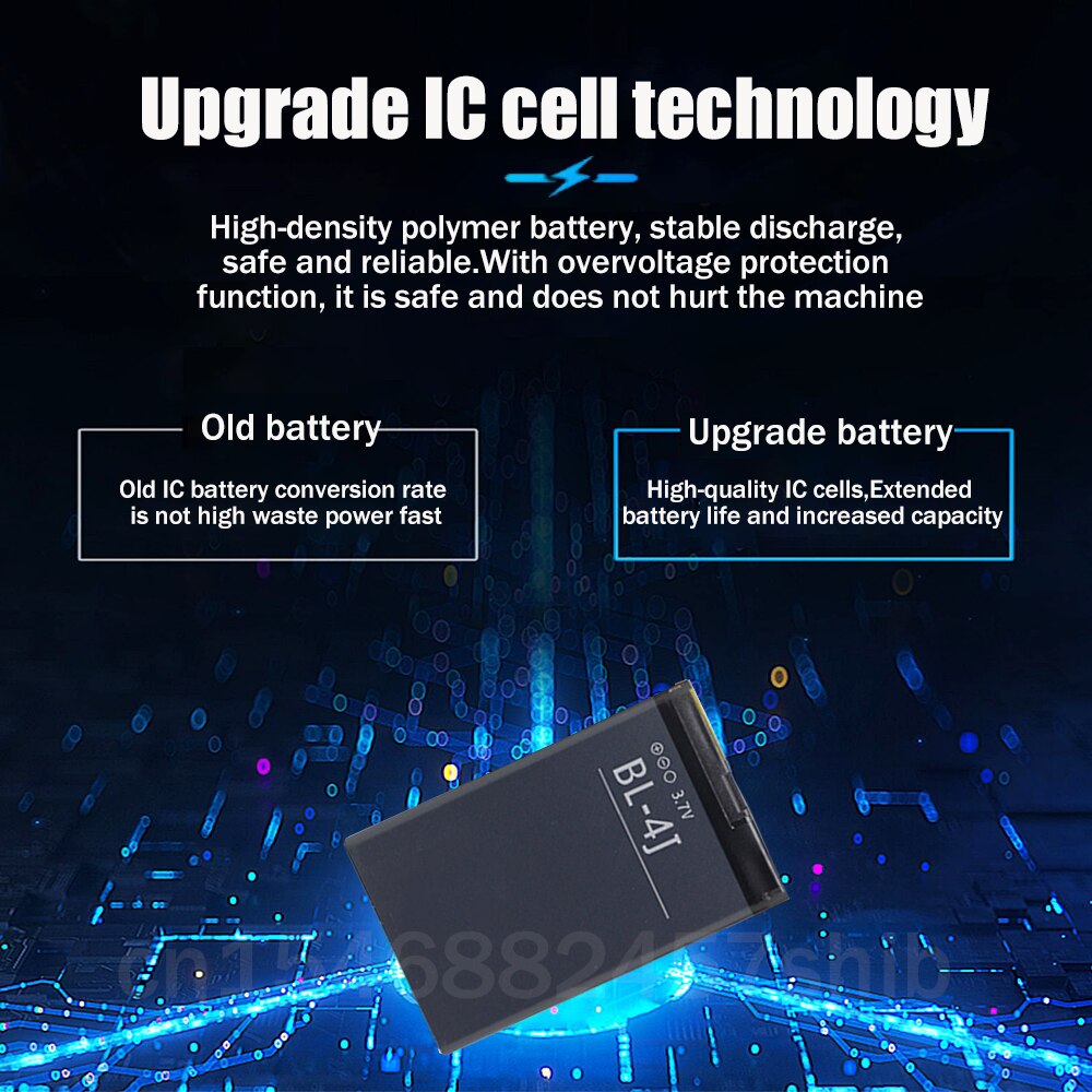 1 pz BL-4J BL 4J BL4J 3.7V 1200mAh batteria ricaricabile agli ioni di litio per Nokia C6 C6-00 C600 Lumia 620 tocco 3G cella di ricambio