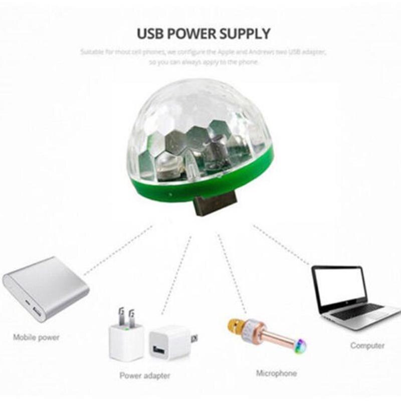 Party light Stage Mini USB DJ Disco Light LED Club Lights Bulb Lamp Magic Ball DC 5V 4W Lighting Christmas year Festival