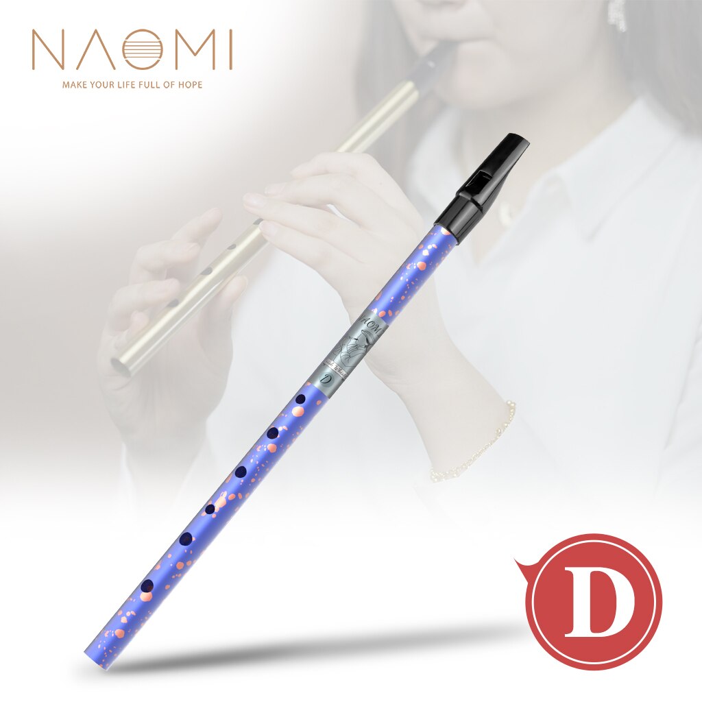 NAOMI Colorful Irish Whistle D Key Irish Six-holed Flageolet Scottish Penny Whistle w/ Clear Sound And Warm Tone