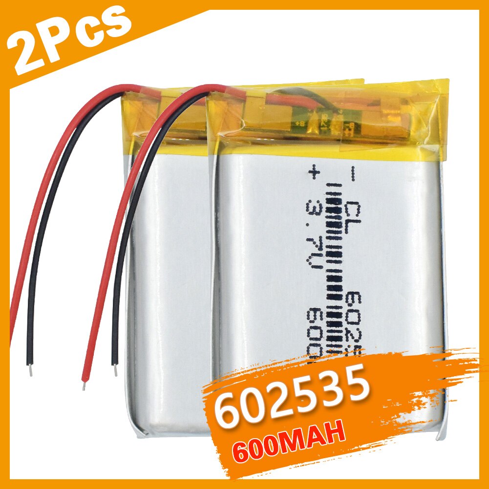 602535 Lithium Polymeer Batterij Oplaadbare Li Ion Mobiele Vervanging 2 Stuks 3.7V 602535 Li Po Batteria Voor Navigatiesysteem gps
