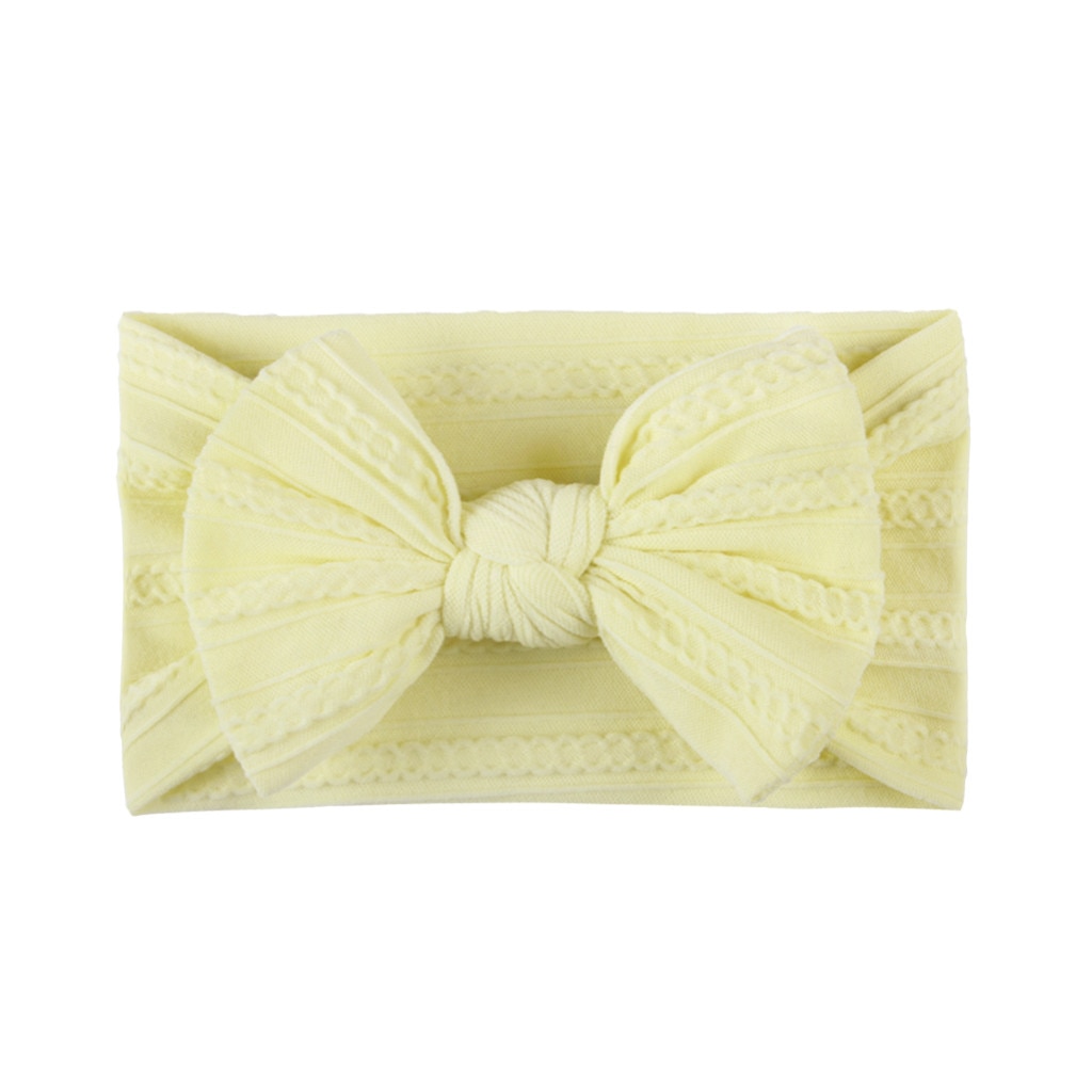 Newborn Baby Coronet Girl Headdress Hair Accessories Solid Headbands For Children Hair Bands Bow Headwears Headband On The Head: B