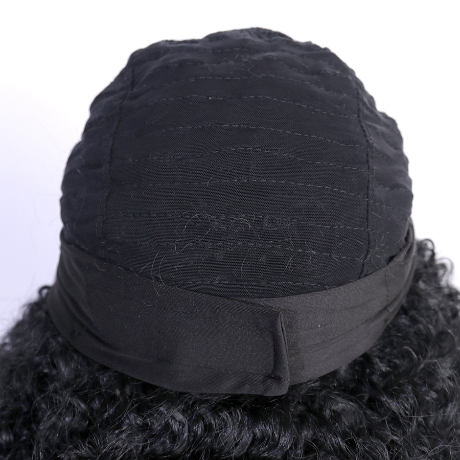 EEWIGS Lange Schwarze Perücke Mit Pony Maschine Gemacht Volle Perücke Glueless Hitze Beständig Gerade Synthetische Perücken Für Schwarze Frauen