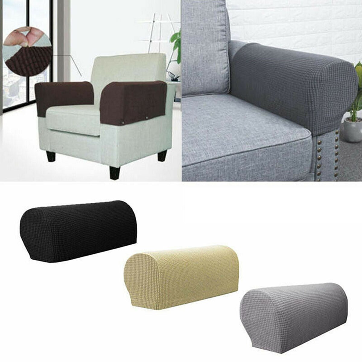 1 paire amovible canapé accoudoir couverture canapé serviette canapé canapé chaise protecteur fauteuil couvre extensible chaise bras housse